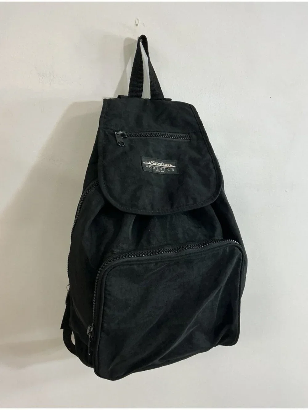 Vintage Woolrich Backpack Black Nylon Bag